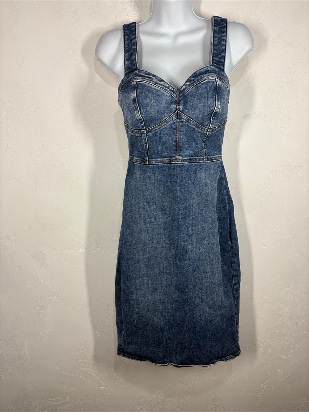 Express Denim Bustier Tank Dress - size 4